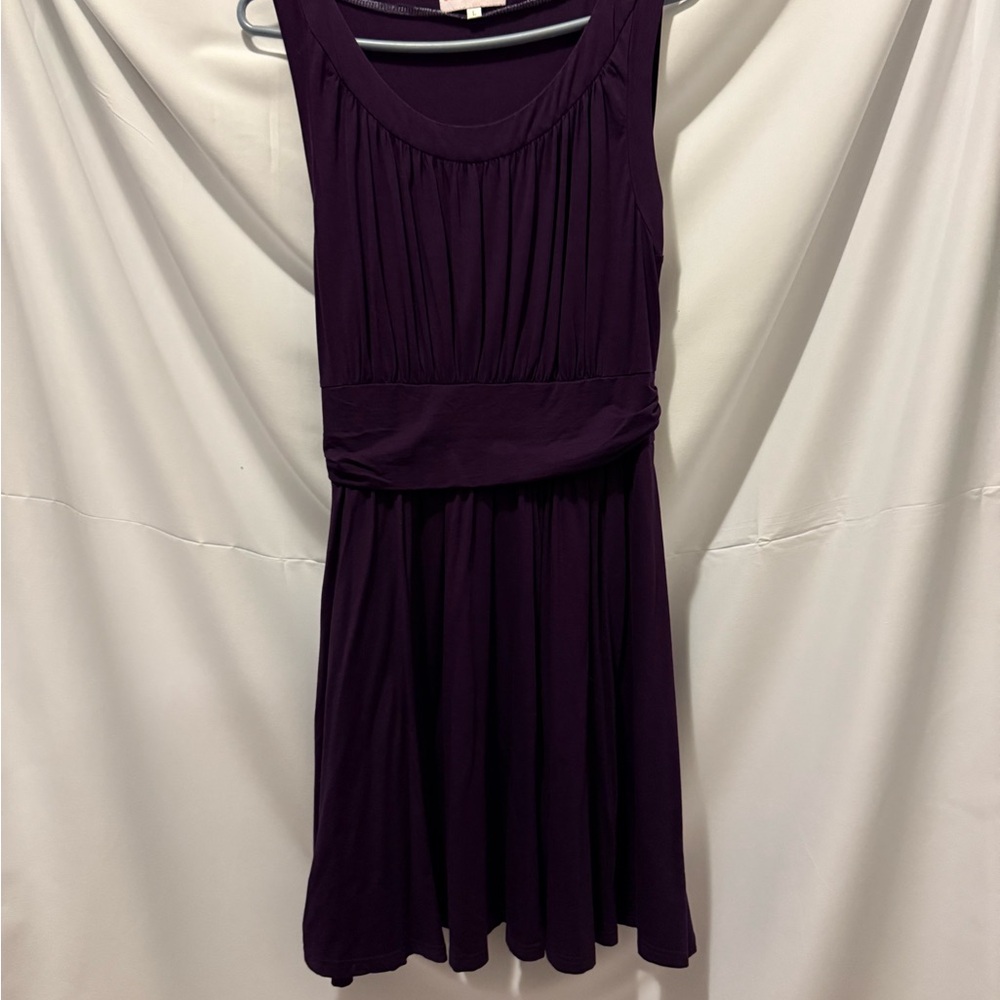 Chic Sleeveless Purple Mini Dress